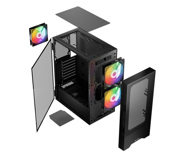 LOGIC CONCEPT Arya ARGB USB 3.0 Midi Tower Czarny AT-ARYA-10-000000-0002 - 1185196 - zdjęcie 5